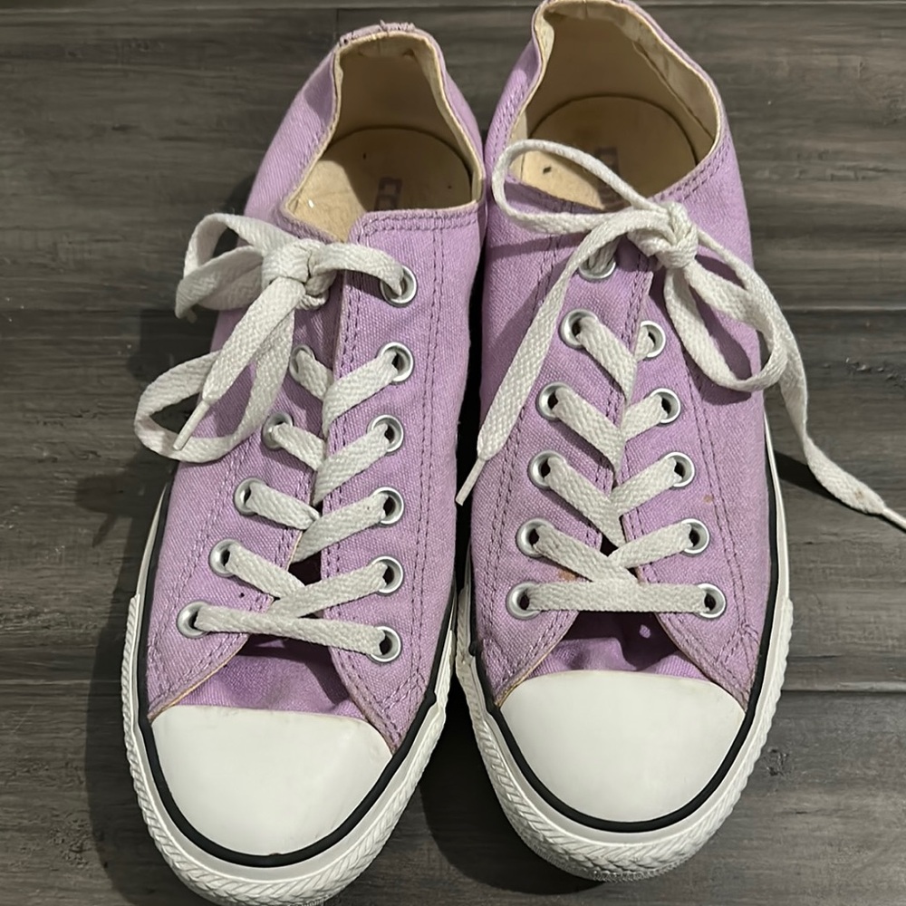 Converse Purple and White Chuck Taylor Sneakers
